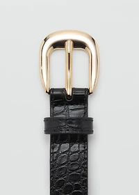 Croco faux-leather belt