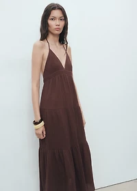 V-neck cotton dress