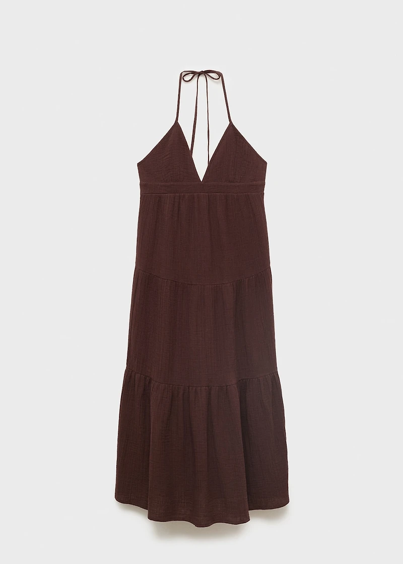 V-neck cotton dress