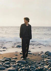 Straight-leg pants a linen and lyocell blend