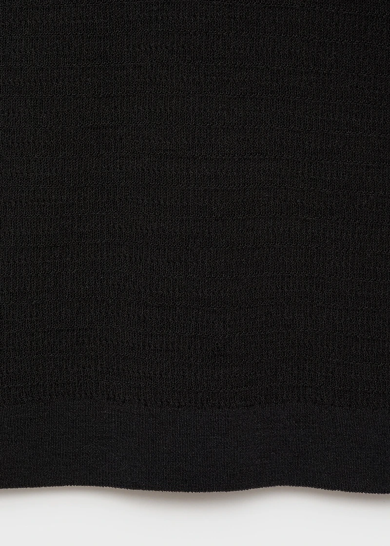 Fine-knit cotton polo shirt