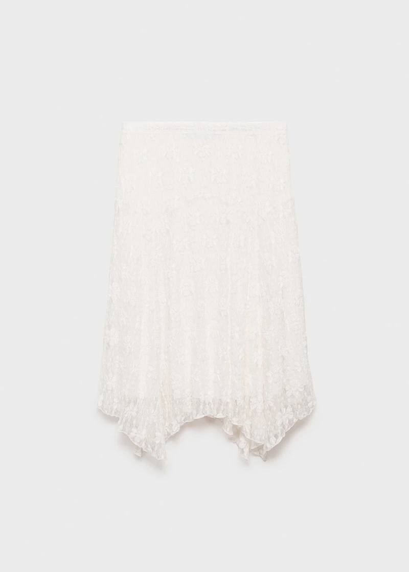 Lace midi skirt