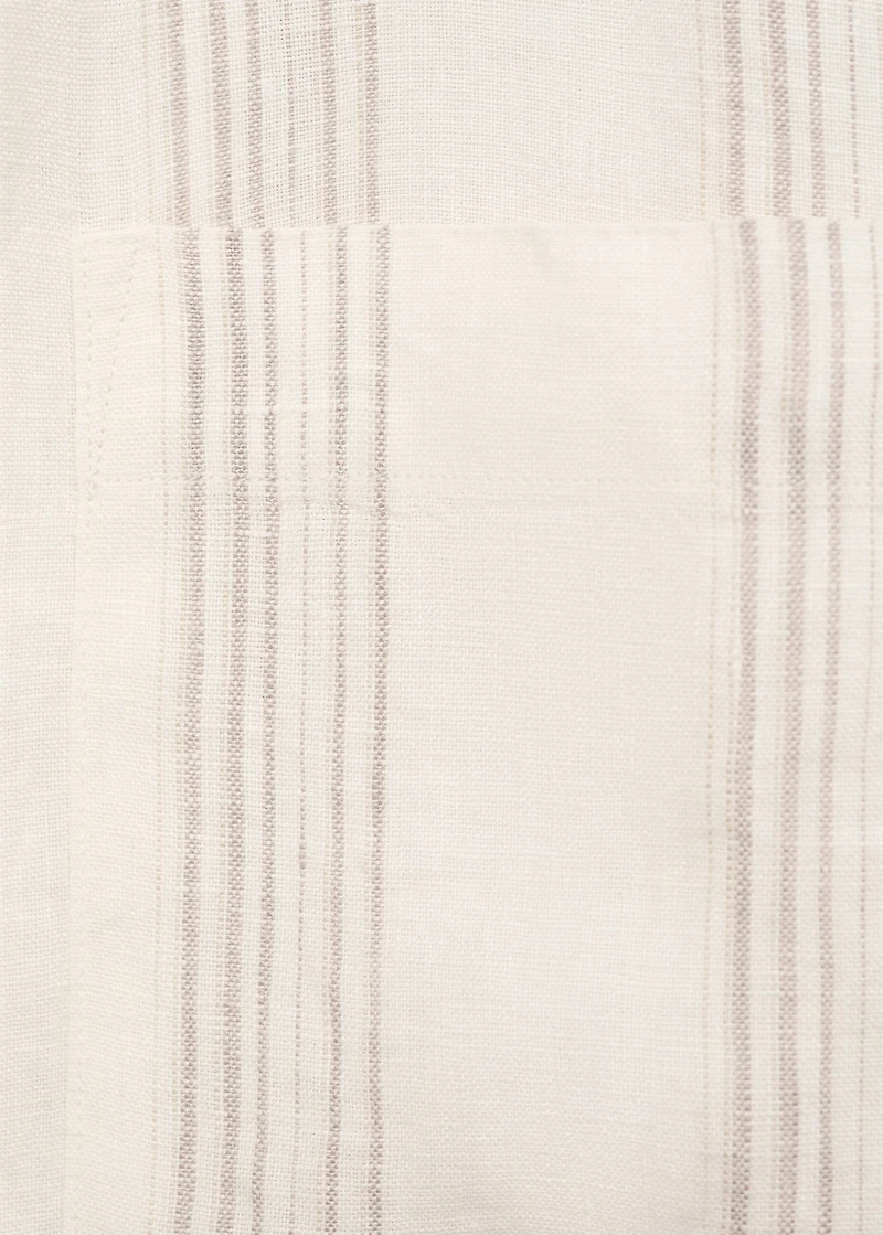 Striped linen overshirt