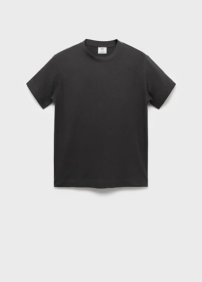 Textured cotton T-shirt