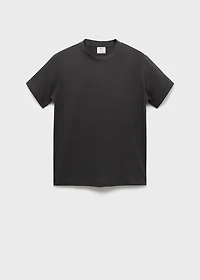 Textured cotton T-shirt