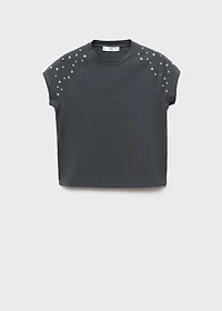 Cotton t-shirt with studs