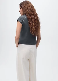 Cotton t-shirt with studs