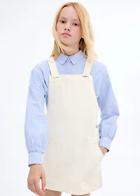 Short denim pinafore
