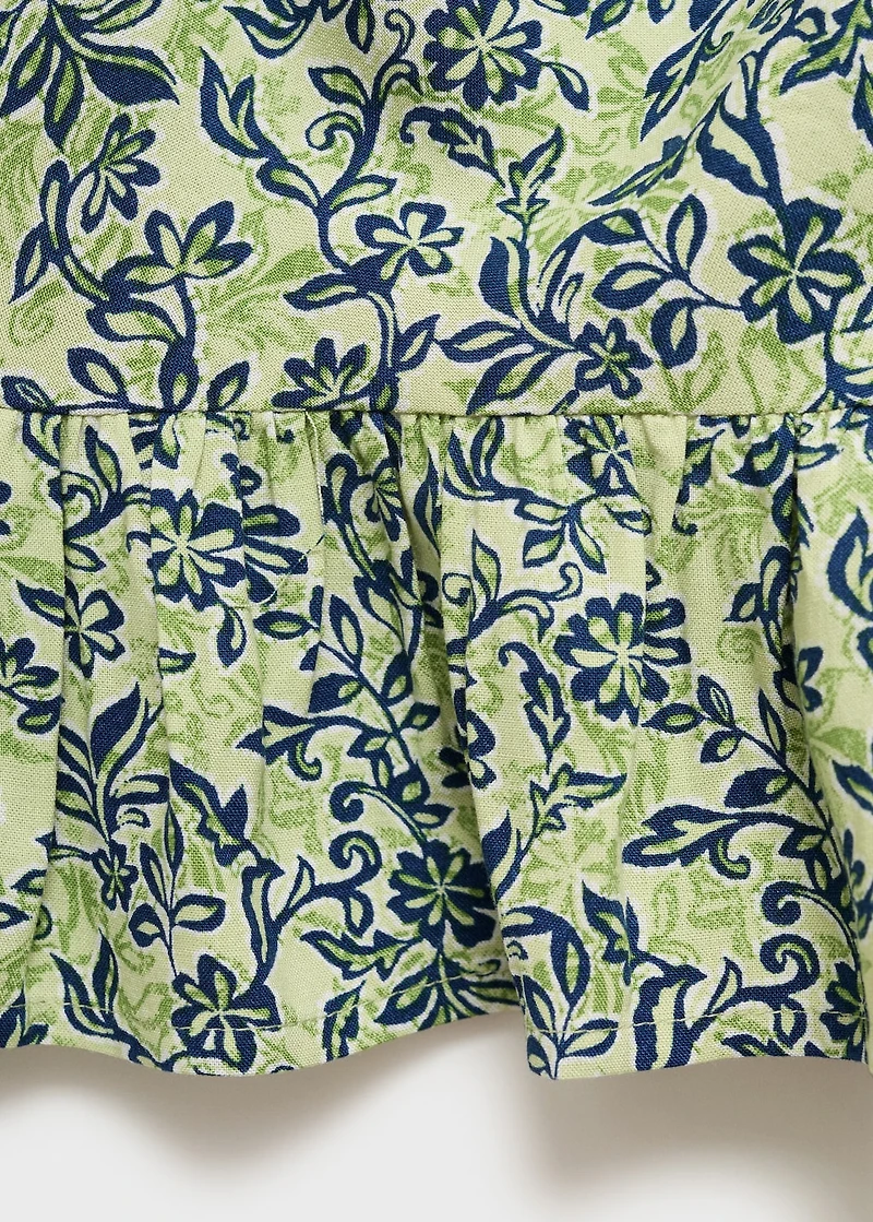 Floral-print halter dress