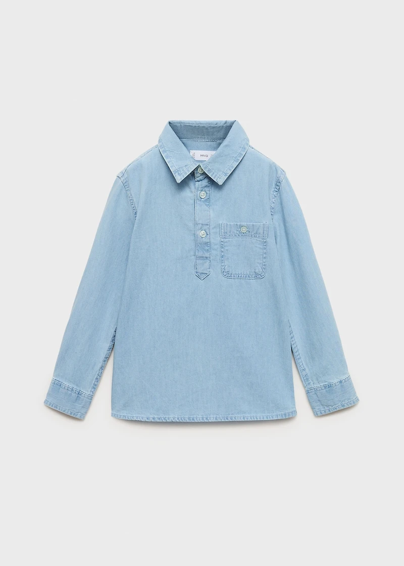 Pocket denim shirt