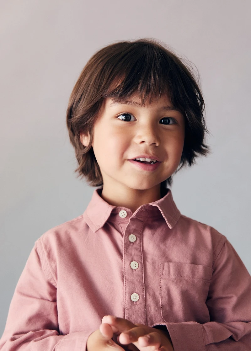 Cotton polo-neck shirt