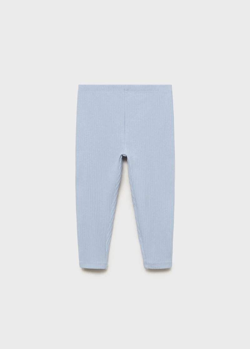 Cotton ribbed leggings