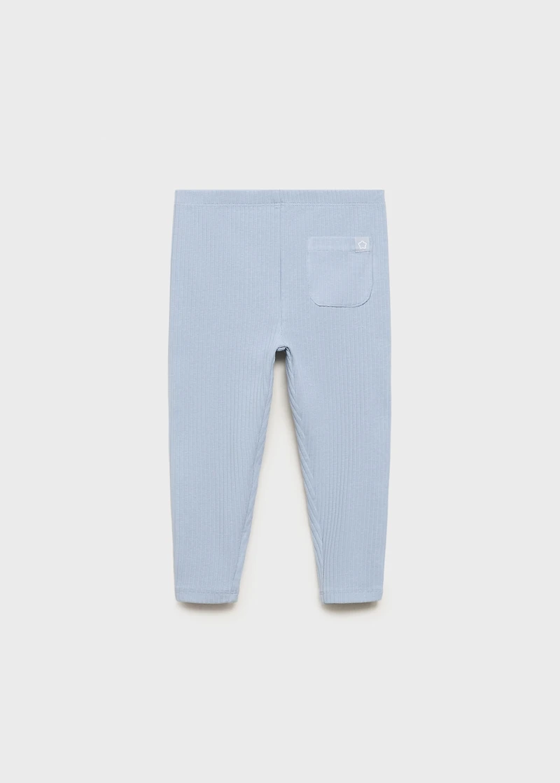 Cotton ribbed leggings