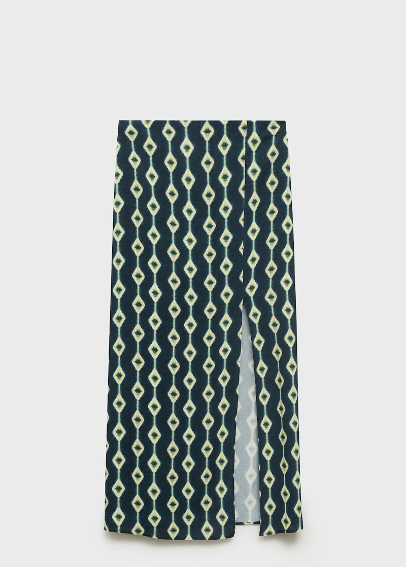 Printed long skirt