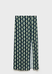 Printed long skirt