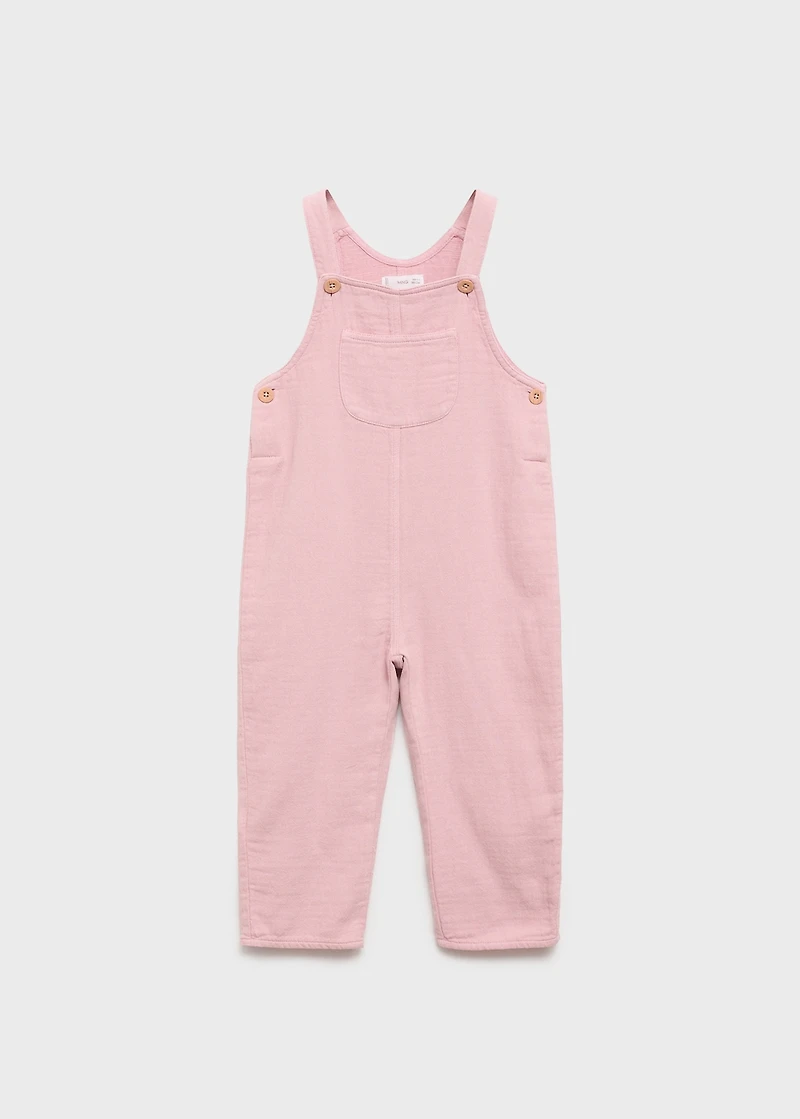 Long cotton dungarees