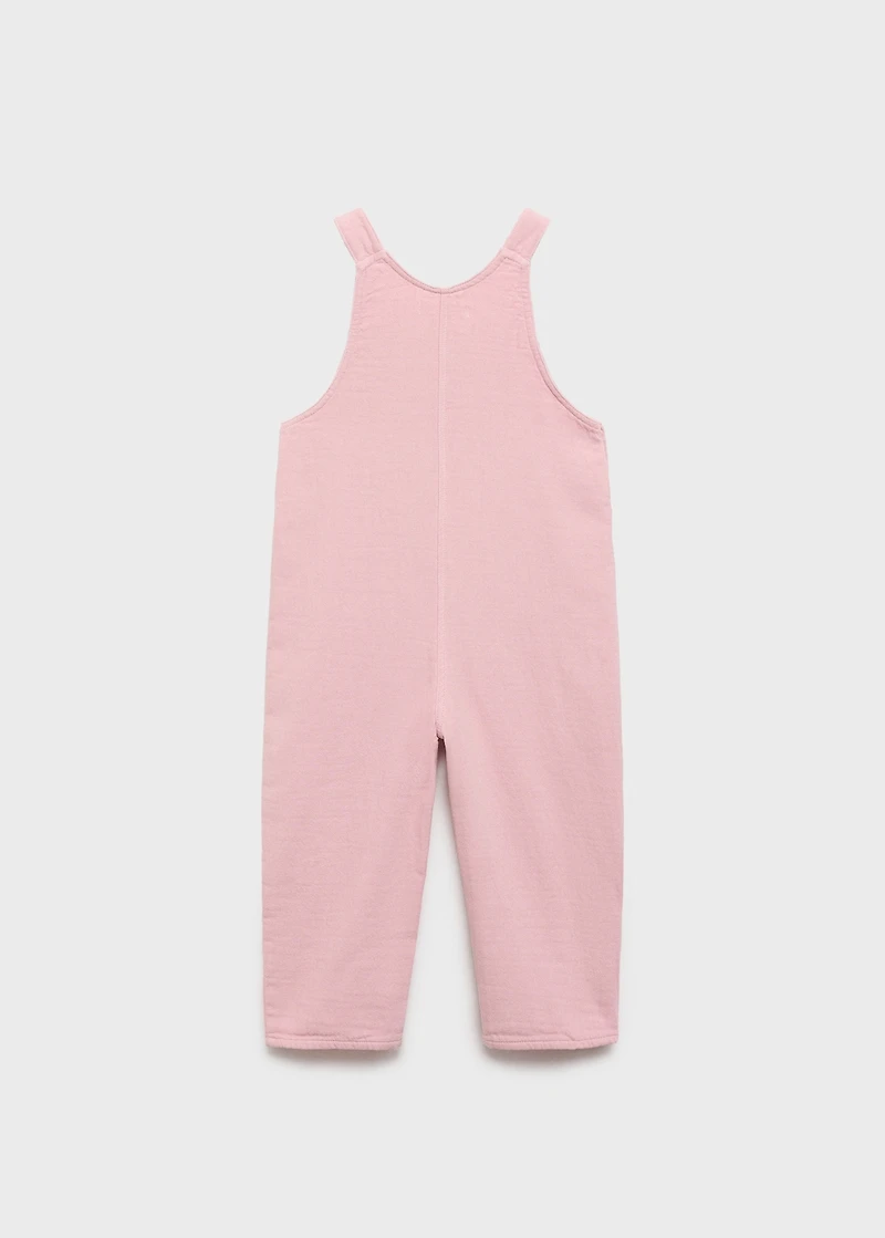Long cotton dungarees