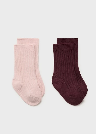 2 pack ribbed socks