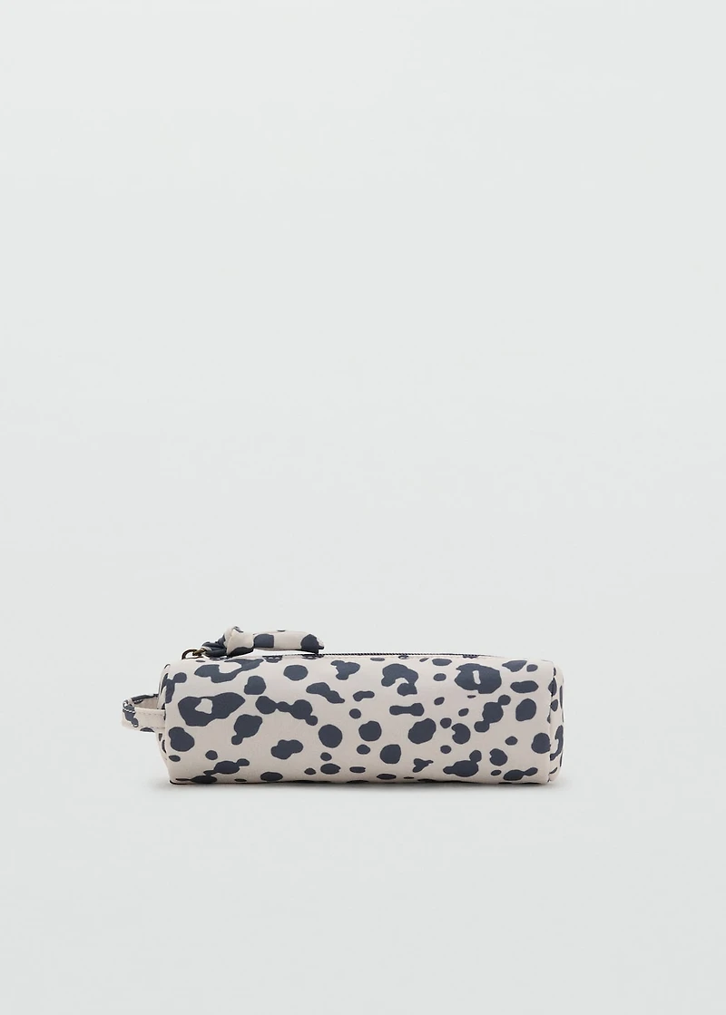 Animal-print pouch