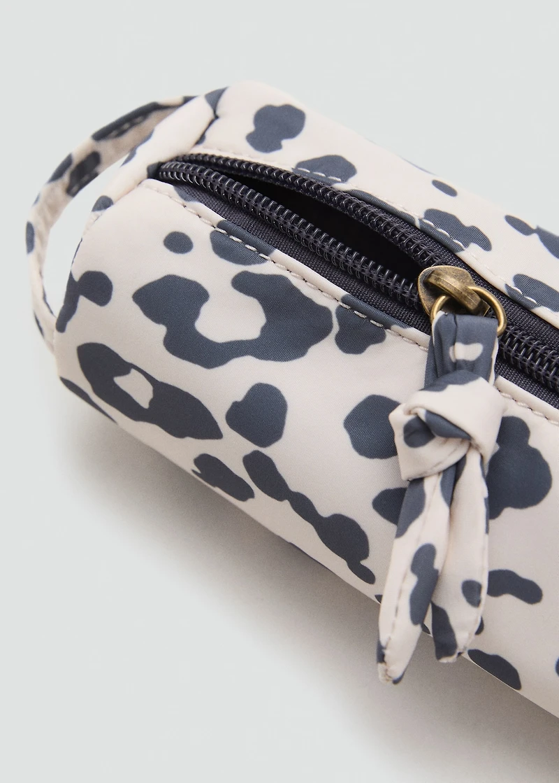 Animal-print pouch