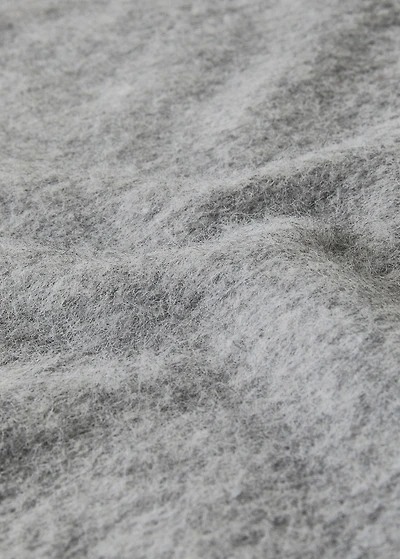 Carded wool blend melange throw