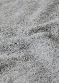 Carded wool blend melange throw