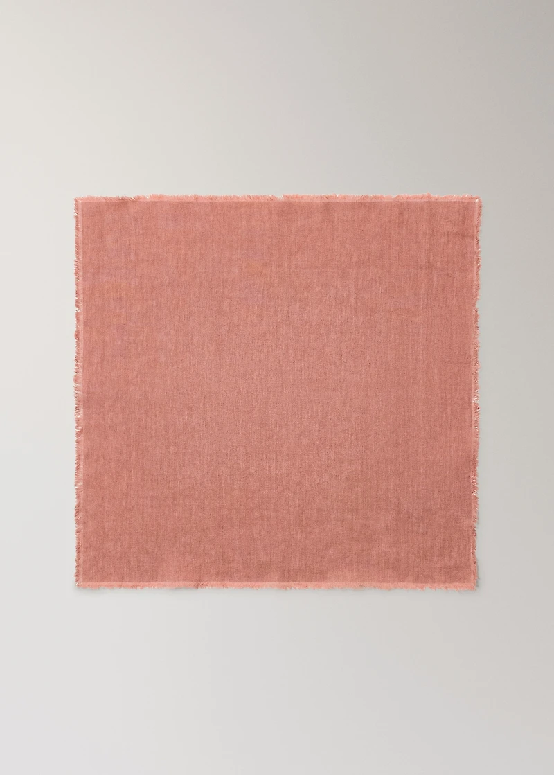 Linen napkins with frayed edges