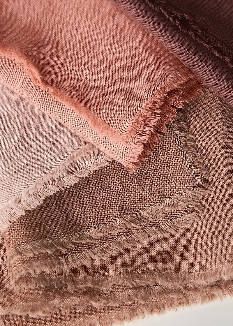 Linen napkins with frayed edges