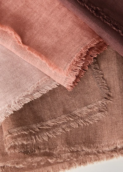 Linen napkins with frayed edges