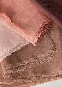 Linen napkins with frayed edges