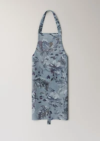Printed cotton and linen apron