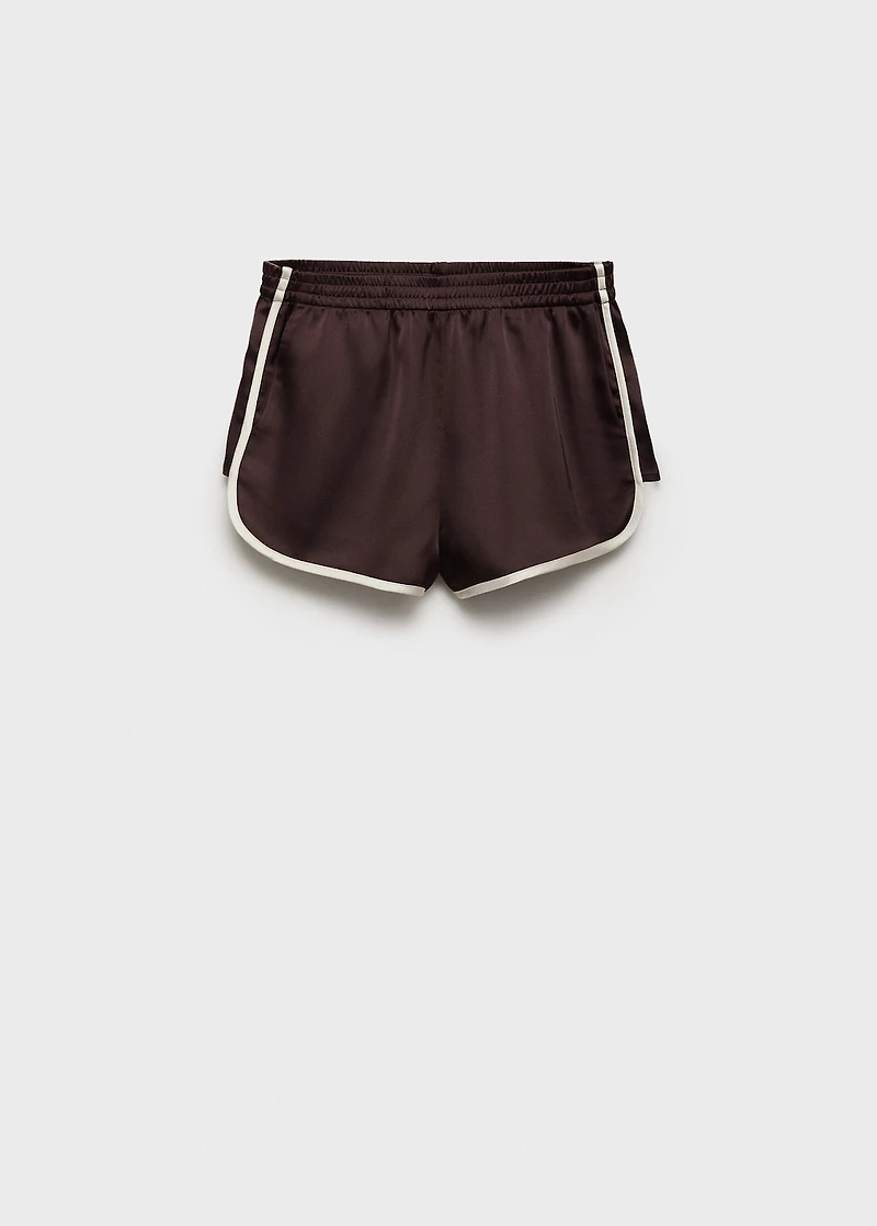 Shorts with contrasting trim