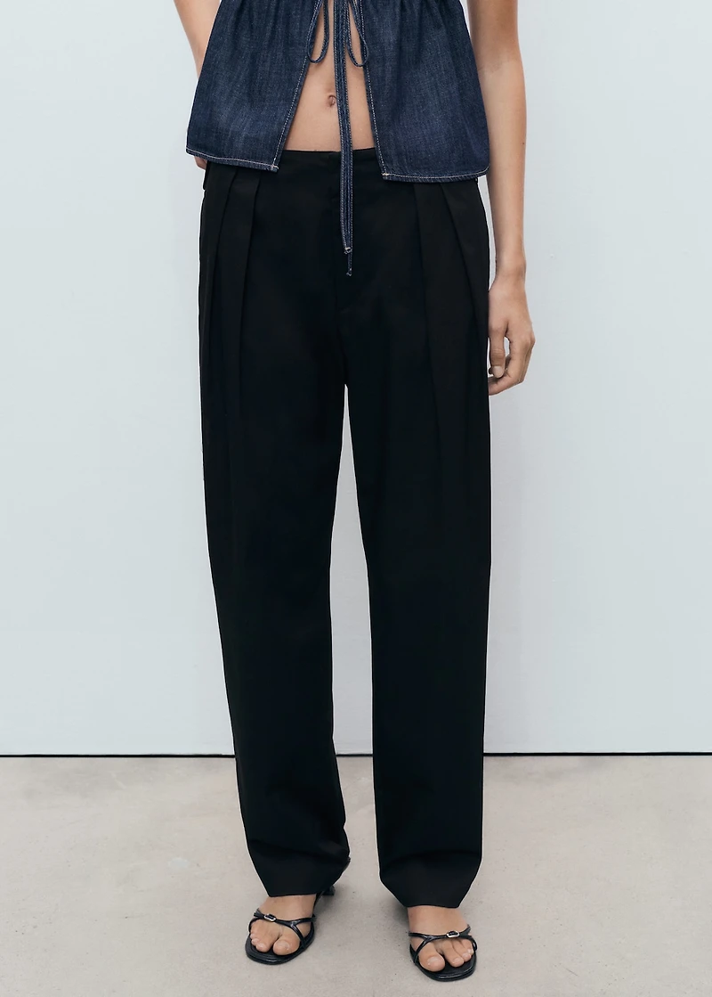 Buttons cotton pants