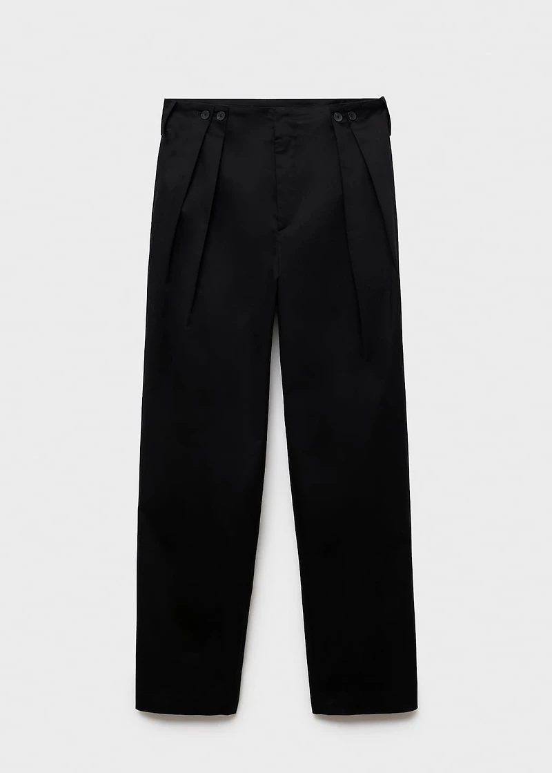 Buttons cotton pants