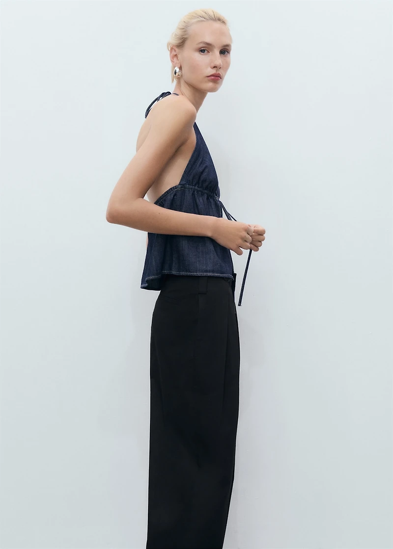 Buttons cotton pants