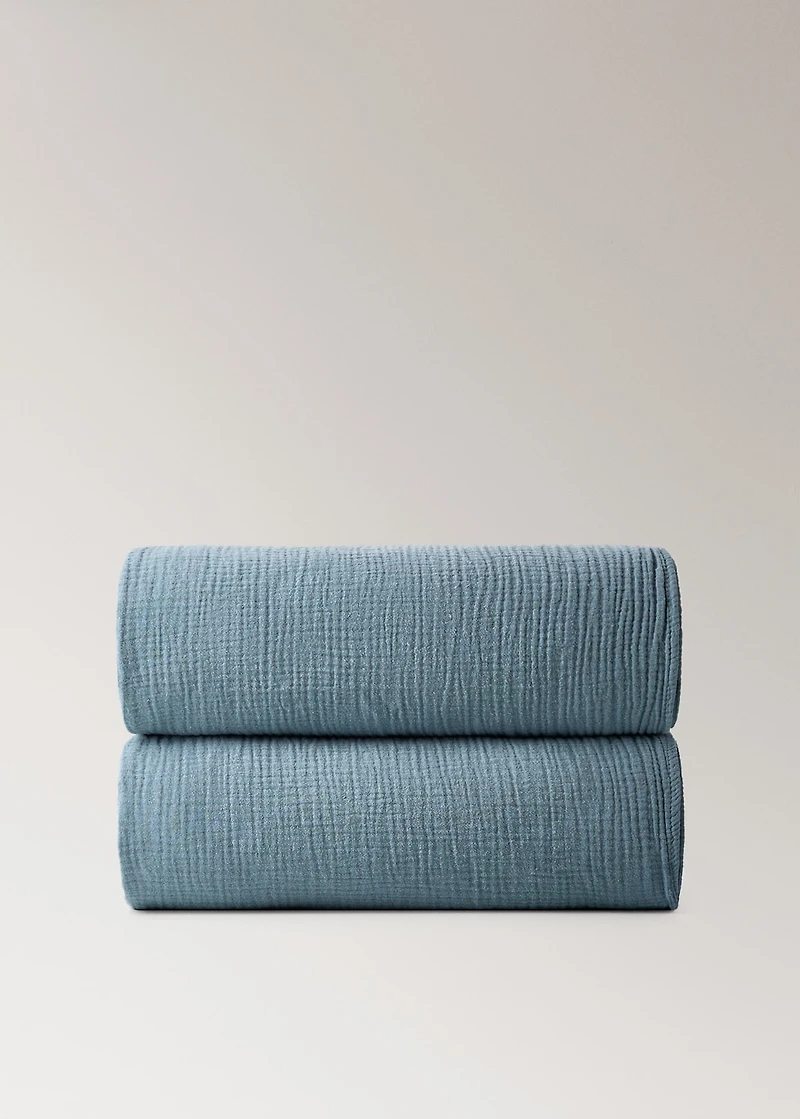 Cotton muslin baby blanket