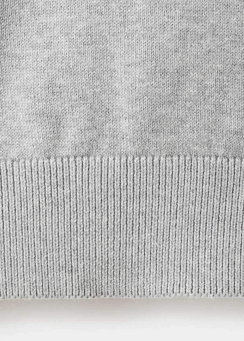 Cotton sweater with perkins neck