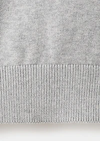 Cotton sweater with perkins neck