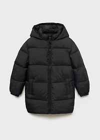 Long coat with padded lining