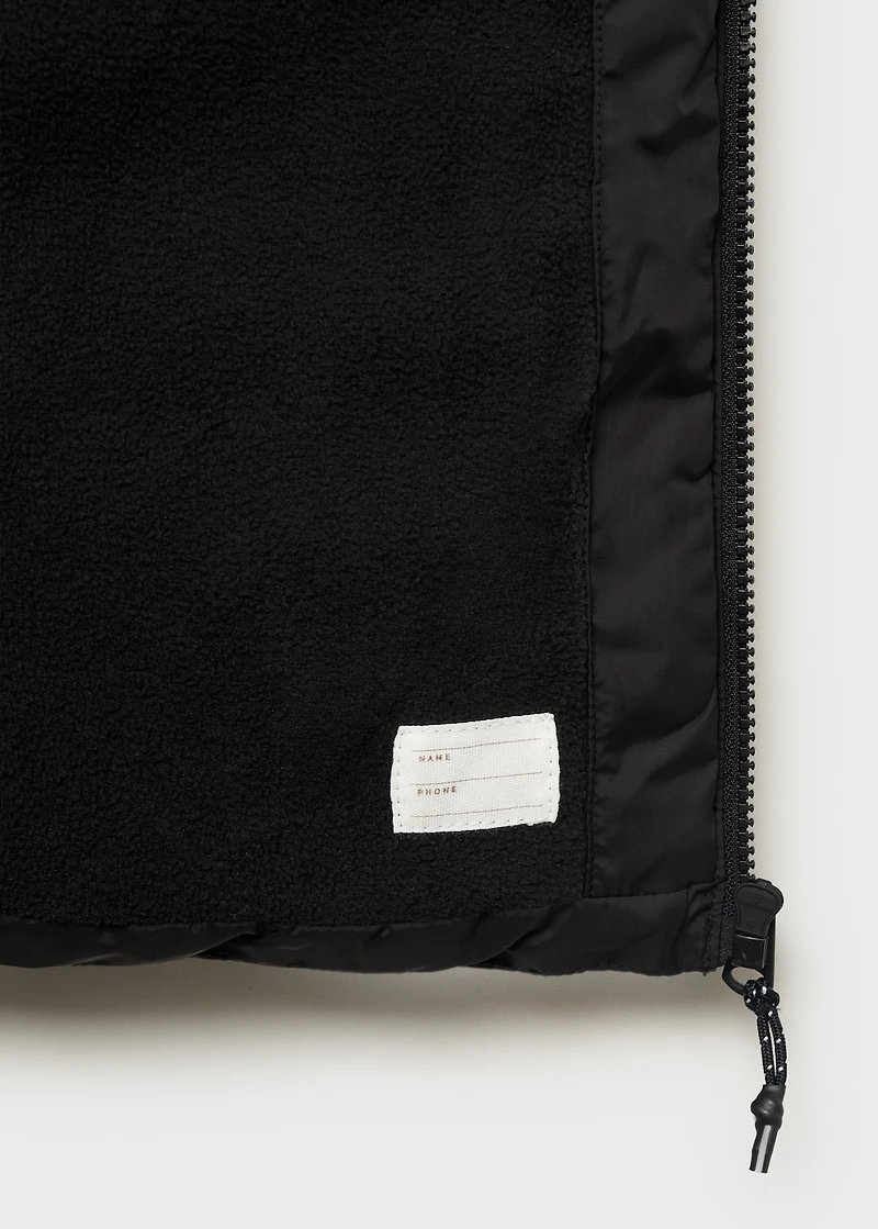 Long coat with padded lining