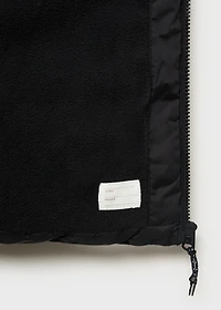 Long coat with padded lining