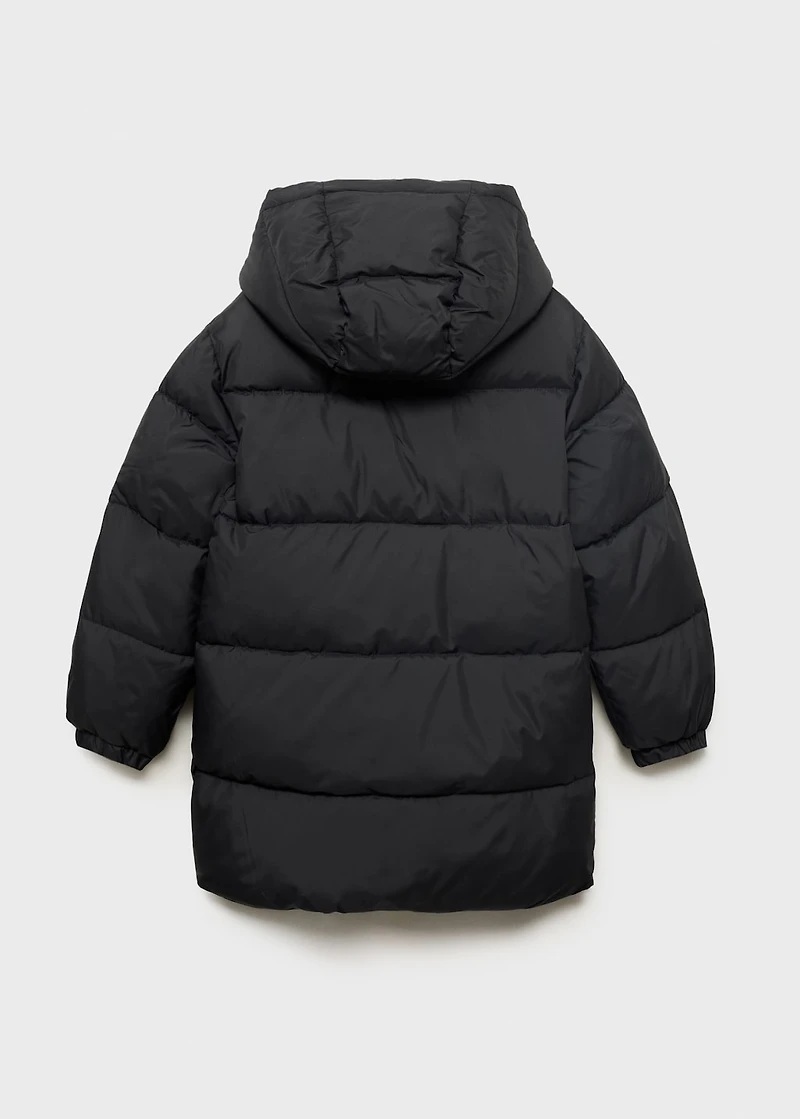 Long coat with padded lining