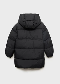 Long coat with padded lining