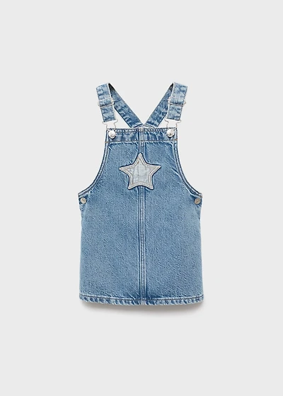 Denim pinafore with stars