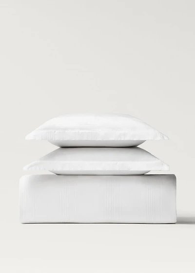 300-thread count cotton satin striped duvet cover for 180/200 cm bed