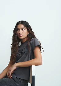 Rhinestone message t-shirt