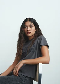 Rhinestone message t-shirt