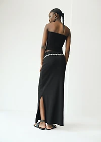 Slit long skirt