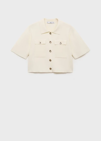 Short-sleeved knitted jacket