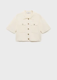 Short-sleeved knitted jacket